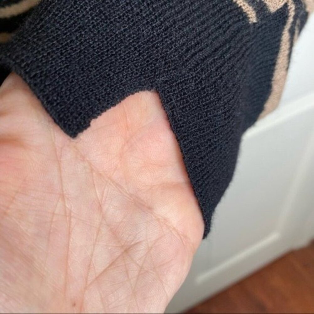 A.L.C. Cayero Open Back Zebra Print Wool Sweater - image 7